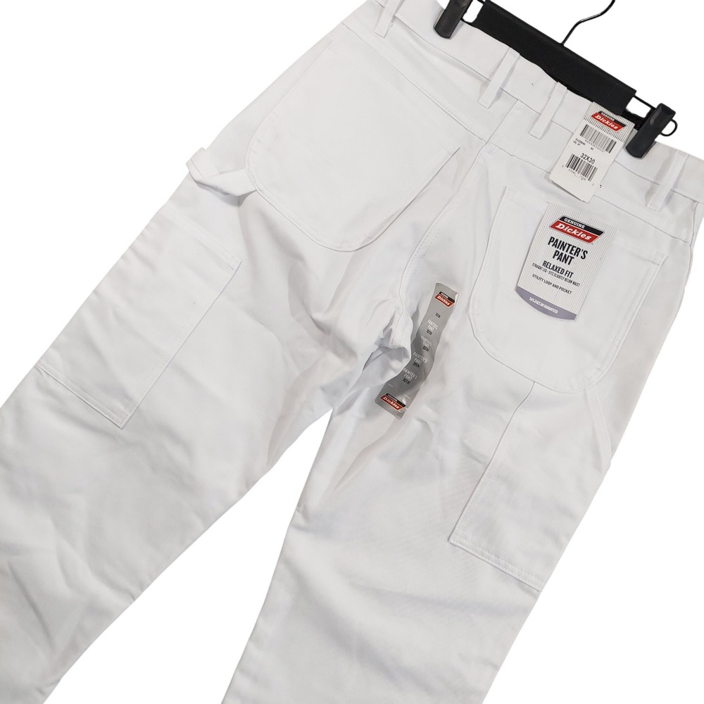 Dickies Painter's Pant Men 32x30 White Relaxed Fit Straight Leg EU225WH New